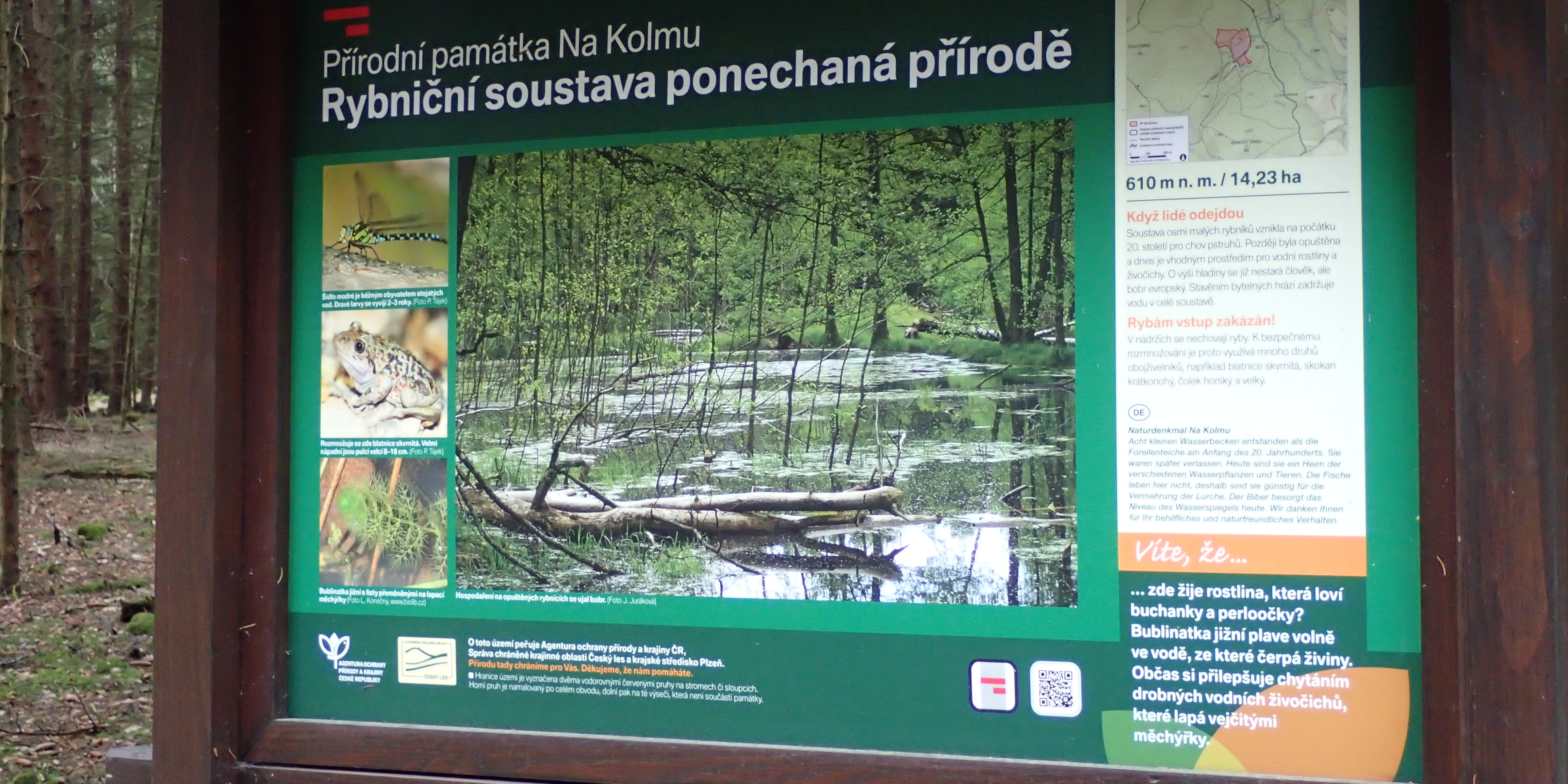 Naučná tabule CHKO Český les.